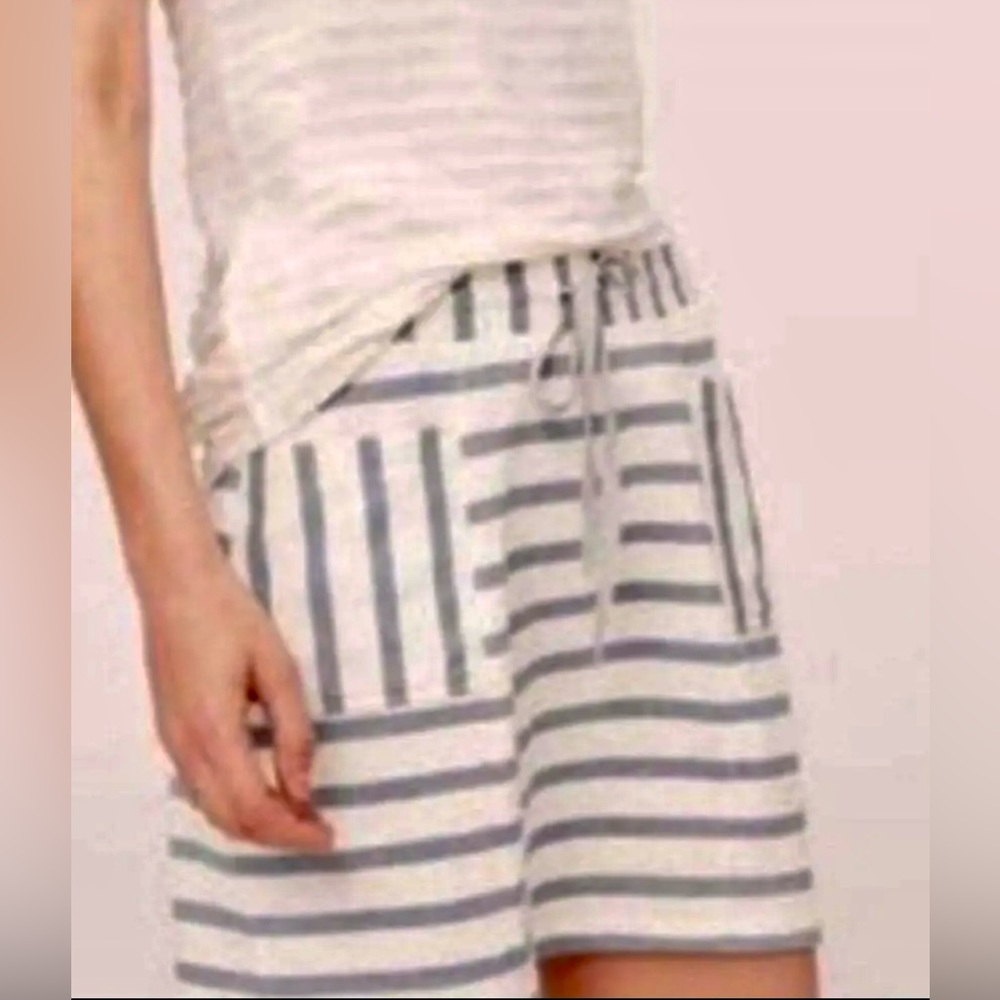 Lou & Grey Striped Cotton Knit Skirt Sz S